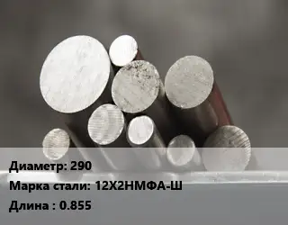 Круг стальной 290 Сталь: 12Х2НМФА-Ш L=0.855
